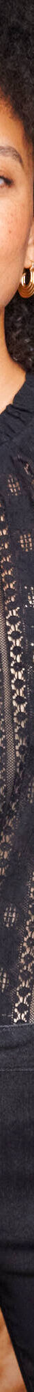 Blouse col victorien unie, dentelle (noir) Blouse col victorien unie, dentelle (noir)